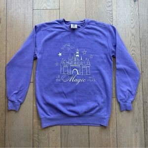 🆕 Taylor Swift Inspired Long Live Purple Crewneck with Disneyland Castle